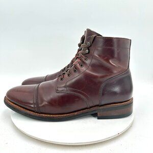 Thursday Everyday Men Size 12.5 Brown Leather Cap Toe Ankle Combat Boot
